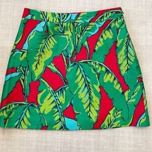 Vineyard Vines silk blend Vibrant Leaf Print Skirt size 8